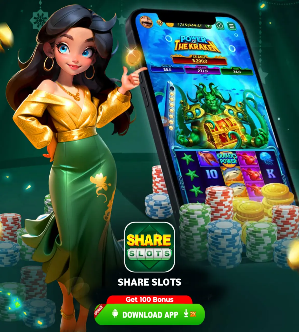 Share Slots App Banner
